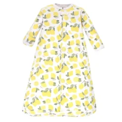 Hudson Baby Infant Girl Cotton Long-Sleeve Wearable Sleeping Bag, Sack, Blanket, Strawberry Lemon