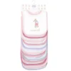 Hudson Baby Infant Girl Cotton Bibs 12pk, Milestone Floral, One Size