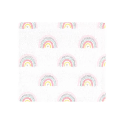 Hudson Baby Infant Girl Cotton Flannel Receiving Blankets, Girl New Elephant, One Size - Image 3