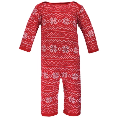 Hudson Baby Unisex Baby Cotton Coveralls, Santa Reindeer - Image 3