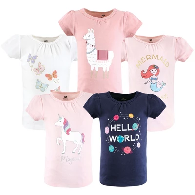 Hudson Baby Infant And Toddler Girl Short Sleeve T-Shirts, Magical World - Image 8