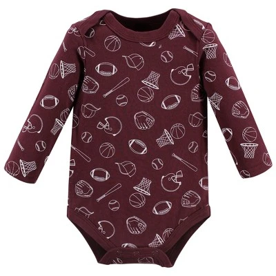Hudson Baby Infant Boy Cotton Long-Sleeve Bodysuits, Love Dad - Image 3