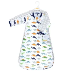 Hudson Baby Infant Boy Cotton Long-Sleeve Wearable Sleeping Bag, Sack, Blanket, Dinosaur