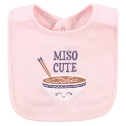 Hudson Baby Infant Girl Cotton Bibs, Food Puns Girl, One Size