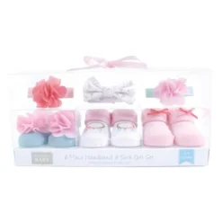 Hudson Baby Infant Girl Headband And Socks Giftset 6pc, Dream Catcher, One Size