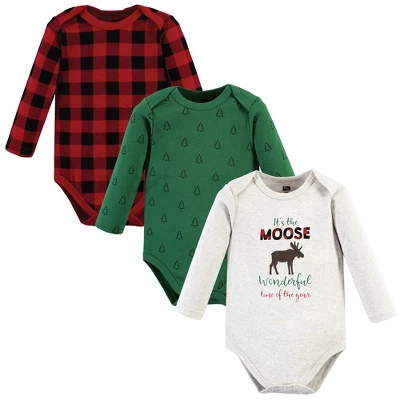 Hudson Baby Unisex Baby Cotton Long-Sleeve Bodysuits, Moose Wonderful Time - Image 9