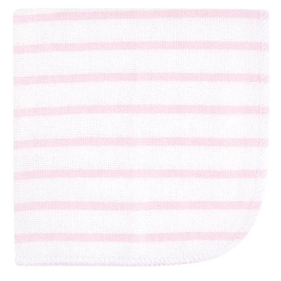 Hudson Baby Infant Girl Rayon From Bamboo Washcloth Bundle, Sea Shells, One Size - Image 3