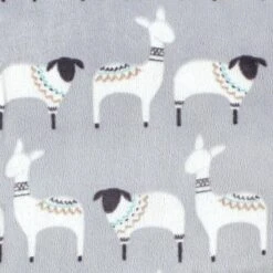 Hudson Baby Infant Plush Blanket With Faux Shearling Back, Aztec Llama, One Size