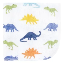 Hudson Baby Infant Boy Rayon From Bamboo Washcloth Bundle, Dinosaurs, One Size