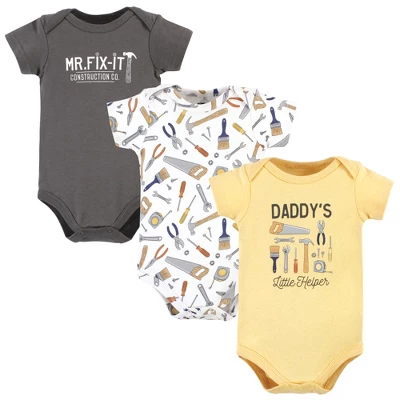 Hudson Baby Infant Boy Cotton Bodysuits, Construction Work - Image 5