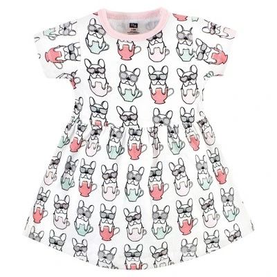 Hudson Baby Baby Girls Cotton Dresses, Bonjour - Image 2