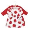 Hudson Baby Infant And Toddler Girl Cotton Dresses, Poinsettia Dot