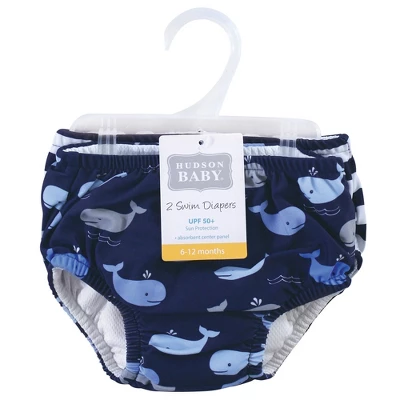 Hudson Baby Infant And Toddler Boy Swim Diapers, Whales
