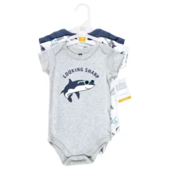 Hudson Baby Unisex Baby Cotton Bodysuits, Fintastic