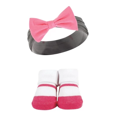 Hudson Baby Infant Girls Headband And Socks Set, Leopard, 0-9 Months - Image 2