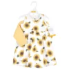 Hudson Baby Infant Girl Cotton Dress And Cardigan Set, Sunflower