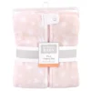 Hudson Baby Infant Girl Plush Sleeping Bag, Sack, Blanket, Pink Star