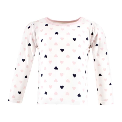 Hudson Baby Infant Girl Long Sleeve T-Shirts, Girl Mommy Pink Navy - Image 3