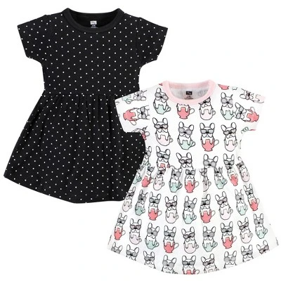 Hudson Baby Baby Girls Cotton Dresses, Bonjour - Image 4