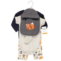 Hudson Baby Infant Boy Cotton Layette Set, Owl
