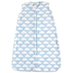 Hudson Baby Infant Boy Plush Sleeping Bag, Sack, Blanket, Blue Clouds Plush