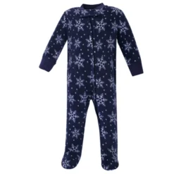 Hudson Baby Baby Fleece Zipper Sleep And Play 2pk, Navy Snowman