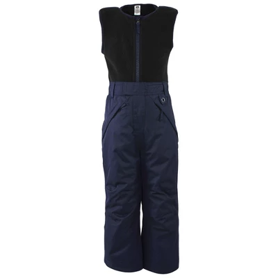 Hudson Baby Unisex Snow Bib Overalls With Fleece Top, Navy - Image 6