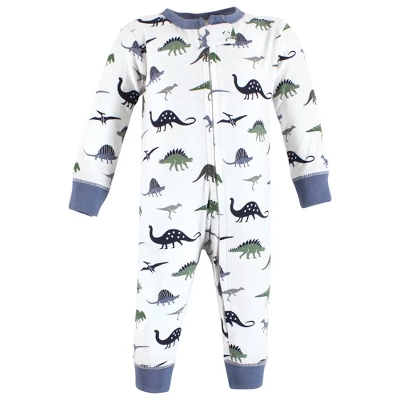 Hudson Baby Cotton Sleep And Play, Blue Green Dino - Image 2