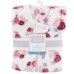 Hudson Baby Infant Girl Plush Sleeping Bag, Sack, Blanket, Floral
