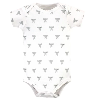 Hudson Baby Cotton Bodysuits 5pk, Prints Modern Elephant - Image 4
