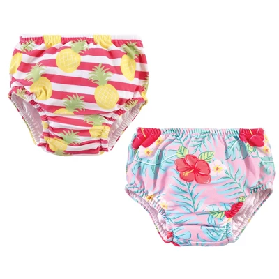 Hudson Baby Infant And Toddler Girl Swim Diapers, Tropical Floral - Image 4