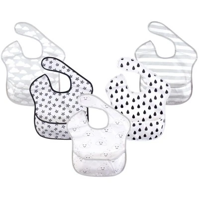 Hudson Baby Infant Waterproof Polyester Bibs 5pk - Image 3