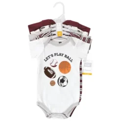 Hudson Baby Unisex Baby Cotton Bodysuits, Ball