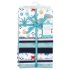Hudson Baby Infant Boy Cotton Flannel Receiving Blankets Bundle, Sea Characters, One Size