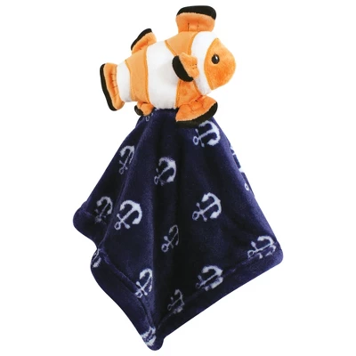 Hudson Baby Infant Boy Plush Blanket With Security Blanket, Clownfish, One Size - Image 2