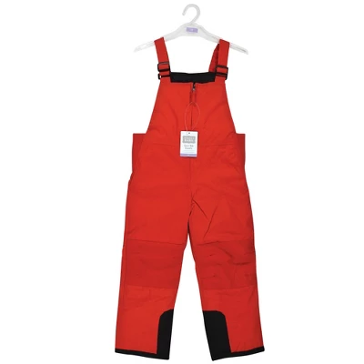 Hudson Baby Unisex Snow Bib Overalls, Solid Red