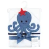 Hudson Baby Infant Boy Cotton Animal Face Hooded Towel, Octopus, One Size