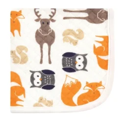 Hudson Baby Infant Boy Quilted Cotton Washcloths, Boy Forest, One Size