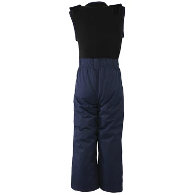 Hudson Baby Unisex Snow Bib Overalls With Fleece Top, Navy - Image 2