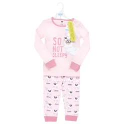 Hudson Baby Girl Cotton Pajama Set, Llama