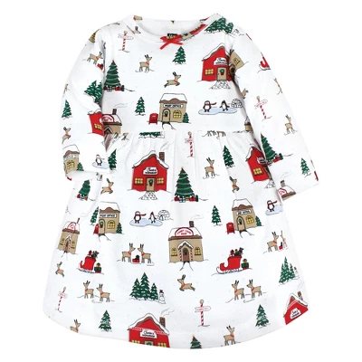 Hudson Baby Infant And Toddler Girl Cotton Dresses, North Pole - Image 2