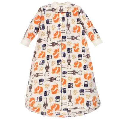 Hudson Baby Infant Boy Long-Sleeve Fleece Sleeping Bag, Forest, 0-9 Months