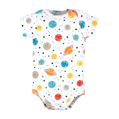 Hudson Baby Cotton Bodysuits, Happy Planets - Image 3