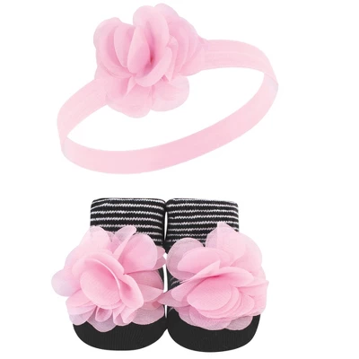 Hudson Baby Girl Headband And Socks Giftset, Paris, One Size - Image 5