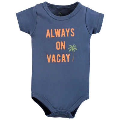 Hudson Baby Infant Boy Cotton Bodysuit, Shorts And Shoe Set, Vacay - Image 2