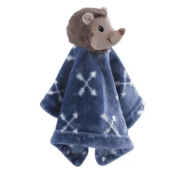 Hudson Baby Infant Boy Plush Blanket With Security Blanket, Hedgehog, One Size