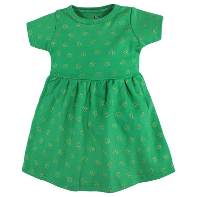 Hudson Baby Infant Girl Cotton Dresses, Shamrocks - Image 3